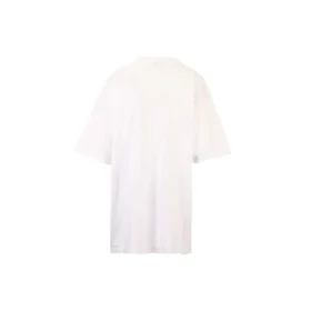 Balenciaga SS21 katoenen T-shirt met logo, ronde hals en korte mouwen voor heren, wit 641655TJV879040