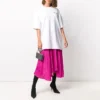 Balenciaga SS21 katoenen T-shirt met logo, ronde hals en korte mouwen voor heren, wit 641655TJV879040
