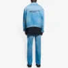 Balenciaga SS21 klassiek logo-Denim-jas voor heren, lichtblauw 657608TDW154307