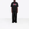 Balenciaga SS21 Love T-shirt met korte mouwen voor heren, zwart 612966TJVL51070