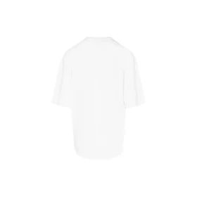 Balenciaga SS21 marathon-hardloopshirt met printpatroon en logo voor heren, korte mouwen, wit 641614TJVK69040