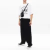 Balenciaga SS21 marathon-hardloopshirt met printpatroon en logo voor heren, korte mouwen, wit 641614TJVK69040