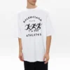 Balenciaga SS21 marathon-hardloopshirt met printpatroon en logo voor heren, korte mouwen, wit 641614TJVK69040