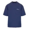 Balenciaga SS21 Retro T-shirt met korte mouwen voor heren, blauw 612966TJV874866