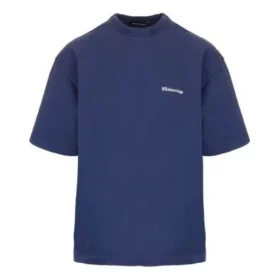 Balenciaga SS21 Retro T-shirt met korte mouwen voor heren, blauw 612966TJV874866