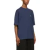Balenciaga SS21 Retro T-shirt met korte mouwen voor heren, blauw 612966TJV874866