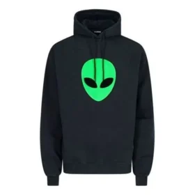 Balenciaga SS21 voor heren met Alien-logo, dikke print, klassiek zwart 641679TJV959113