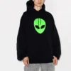 Balenciaga SS21 voor heren met Alien-logo, dikke print, klassiek zwart 641679TJV959113