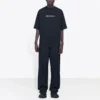 Balenciaga Symbolic T-shirt met ronde hals en alfabetprint, korte mouwen, zwart, heren 620969TIV501070