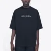 Balenciaga Symbolic T-shirt met ronde hals en alfabetprint, korte mouwen, zwart, heren 620969TIV501070