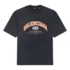 Balenciaga T-shirt, medium pasvorm “Zwart” 612966TLVJ11074