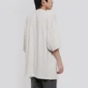 Balenciaga-T-shirt met alfabetlogo, korte mouwen, grijs/wit, heren 641614TJVA99054