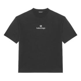 Balenciaga T-shirt met alfabetprint voor heren, korte mouwen, zwart 612966TJVD91034