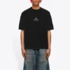 Balenciaga T-shirt met alfabetprint voor heren, korte mouwen, zwart 612966TJVD91034