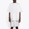 Balenciaga T-shirt met lachend gezicht, korte mouwen, wit, heren 651795TKV769140