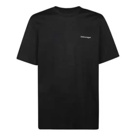 Balenciaga-T-shirt met logo, korte mouwen, zwart, heren 556150TYK281000