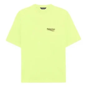 Balenciaga-T-shirt met logo-opdruk, korte mouwen, geel, heren 641675TJVF77110