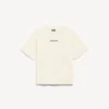 Balenciaga T-shirt voor dames met medium pasvorm en ‘Back’-motief in crème
