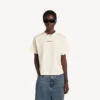 Balenciaga T-shirt voor dames met medium pasvorm en ‘Back’-motief in crème