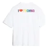 Balenciaga Tech T-shirt met korte mouwen voor heren, wit 556133TDV209000