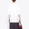 Balenciaga-trui met tekstprint, ronde hals en korte mouwen voor heren, wit 641614TJVI39040