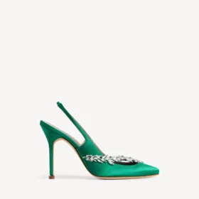 Balenciaga voor dames | Manolo Blahnik slingback in de kleur ‘grass’