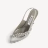 Balenciaga voor dames | Manolo Blahnik slingback in grijs plume