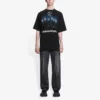 Balenciaga voor heren met Rammstein-bandmotief, crossover, korte mouwen, zwart 651795TLV511000