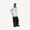 Balenciaga voor heren | NBA-samenwerking: oversized Hoodie met ritssluiting in wit/multicolor