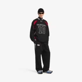Balenciaga voor heren | NBA-samenwerking oversized joggingbroek in zwart/wit