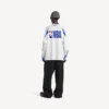 Balenciaga voor heren | NBA-samenwerking: oversized T-shirt met lange mouwen in wit/meerkleurig