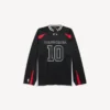 Balenciaga voor heren | NBA-samenwerking: oversized T-shirt met lange mouwen in zwart/multicolor