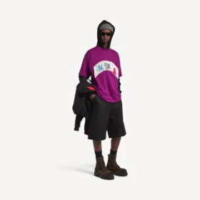 Balenciaga voor heren | oversized T-shirt uit de NBA-collectie in violet