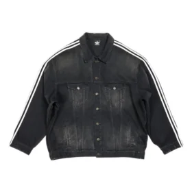 Balenciaga x adidas oversized Denim jas “Black” 724775TNW541129