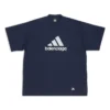 Balenciaga x adidas oversized T-shirt “Navy” 731769TNVA64356