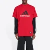 Balenciaga x adidas oversized T-shirt “Red” 712398TNVA66278