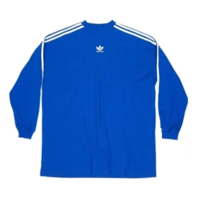 Balenciaga x adidas T-shirt met lange mouwen, oversized “Blue” 728789TNVA65531