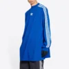 Balenciaga x adidas T-shirt met lange mouwen, oversized “Blue” 728789TNVA65531
