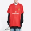Balenciaga x adidas voetbal-T-shirt oversized “Red” 723663TNV136400