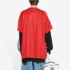 Balenciaga x adidas voetbal-T-shirt oversized “Red” 723663TNV136400