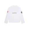 Balenciaga x NASA Crossover Space-print heren-T-shirt met lange mouwen en ronde hals, wit 662496TKVD79040