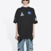 Balenciaga x NASA Crossover Space Retro T-shirt met korte mouwen “Black” 651795TKVD71070