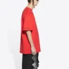 Balenciaga x PlayStation Crossover FW21 PS5 met alfabetisch geometrisch patroon, korte mouwen, unisex, rood 651795TKVF36552