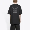 Balenciaga x PlayStation-samenwerking: PS5-shirt met alfabetisch geometrisch patroon, korte mouwen, unisex, zwart 651795TKVF31070