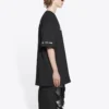 Balenciaga x PlayStation-samenwerking: PS5-shirt met alfabetisch geometrisch patroon, korte mouwen, unisex, zwart 651795TKVF31070