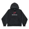Balenciaga x Puma Hoodies, medium pasvorm, “Black Faded”, 767877TTVA41041