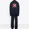 Balenciaga X-Rated voor heren, zwart-rood-zwart 620973TIVA81076