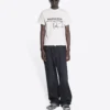 Balenciaga x RuPaul gezamenlijk gesigneerd FW21 met letterprint, ronde kraag, heren, wit 670943TLV579057