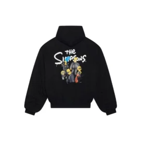 Balenciaga x The Simpsons gewatteerde bomberhoodie “Black” 657115TLVG71000
