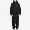Balenciaga x The Simpsons gewatteerde bomberhoodie “Black” 657115TLVG71000